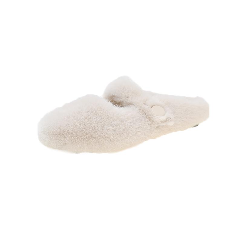 fashion Spring/Autumn Women's Slippers Round Toe Flat Shoes for Women Slip-on Closed Toe Shoes Outdoor Fshion Solid Color Platform Shoes