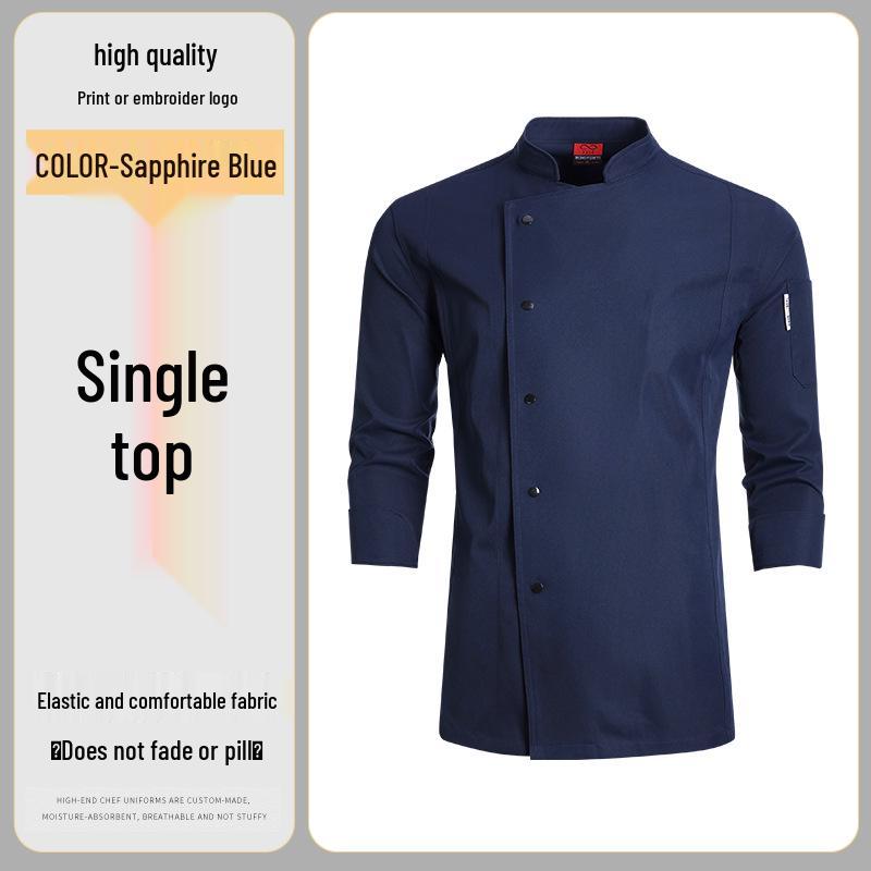 Kuchařská uniforma s vlastním logem: Vodotěsné, Olejivzdorné Pracovní oblečení s dlouhým rukávem pro cateringové a restaurační kuchyně
