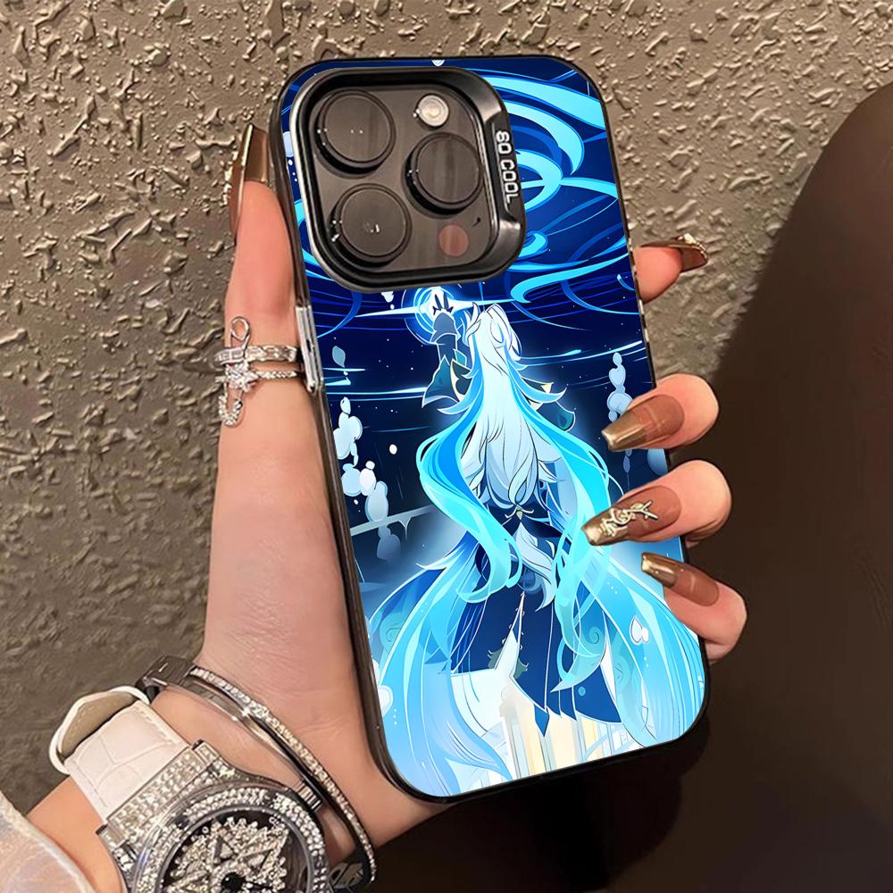 

Game GI Neuvillette Translucent Mobile Phone Case for iPhone 17 16 15 14 13 12 11 X XR XS 8 7 Air Pro Max Plus Colorful Cover iPhone 7 Plus