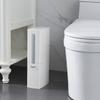 Narrow Trash Can Bathroom Toilet Brush Waste Bin Bucket Garbage Bag Dispenser