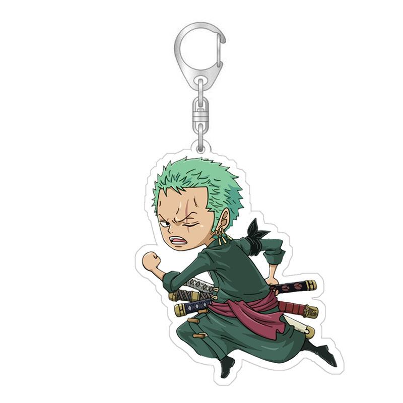Klíčenka Anime One Piece Klíčenka, Anime Periferie Akrylová Klíčenka, Luffy, Zoro Kreslený One Piece Klíčenka na Tašku