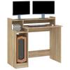 LED Desk in Sonoma Oak 97 x 45 x 90 cm Particleboard