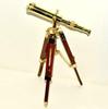 Brass Telescope With Wooden Tripod Stand Maritime Nautical Vintage Desk Décor