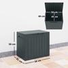 Outdoor Storage Box, 97 L, Waterproof, Recessed Handles, 56 x 41 x 50 cm, Dark Grey