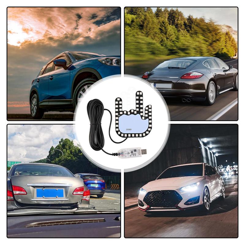 Hand Light For Car Funny LED Hand Sign With Remote Rear Window Sign Funny Finger Vehicle Accessories For Automotive Truck