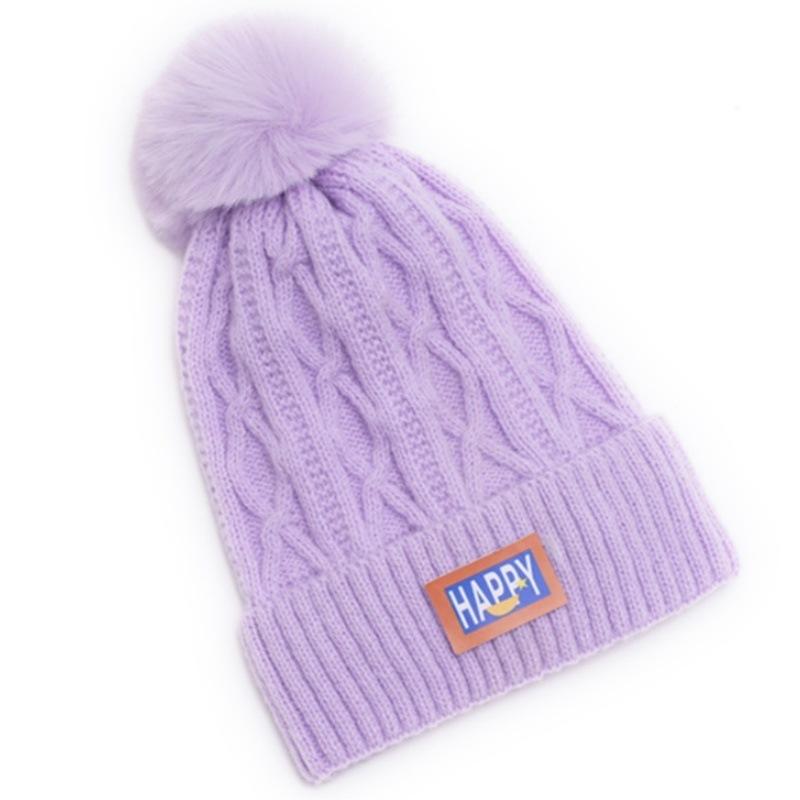 

Зимняя шапка женская новая бархатная утолщенная защитная шапка-ушанка универсальная теплая и морозостойкая шапка с рукавом вязаная шапка прилив Standard фиолетовый