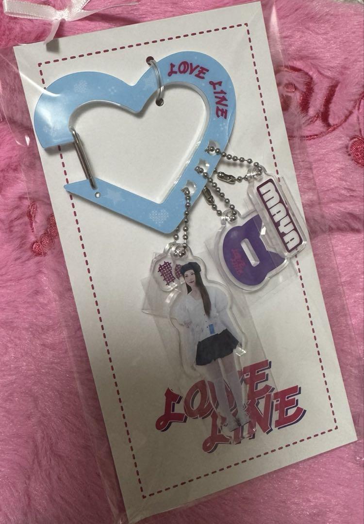 

[USED] NiziU LOVE LINE Mini Acrylic Stand with Carabiner Maya Bonus Silver Tape