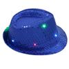 Women Men LED Fedora Hats Flashing Led Novelty Hats For Adults Jazz Fedoras Dance Hat
