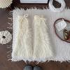 Knitted Furry Leg Warmers Foot Cover Long Stockings Soft Winter Leg Warmers  Accessories