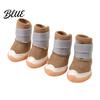 Durable Pet Footwear for Snowy Roads 4Pcs Dog Snow Boots Fleece Lined Winter Booties Anti-Skid Warm Indoor Shoes Small Dogs Paw Protectors