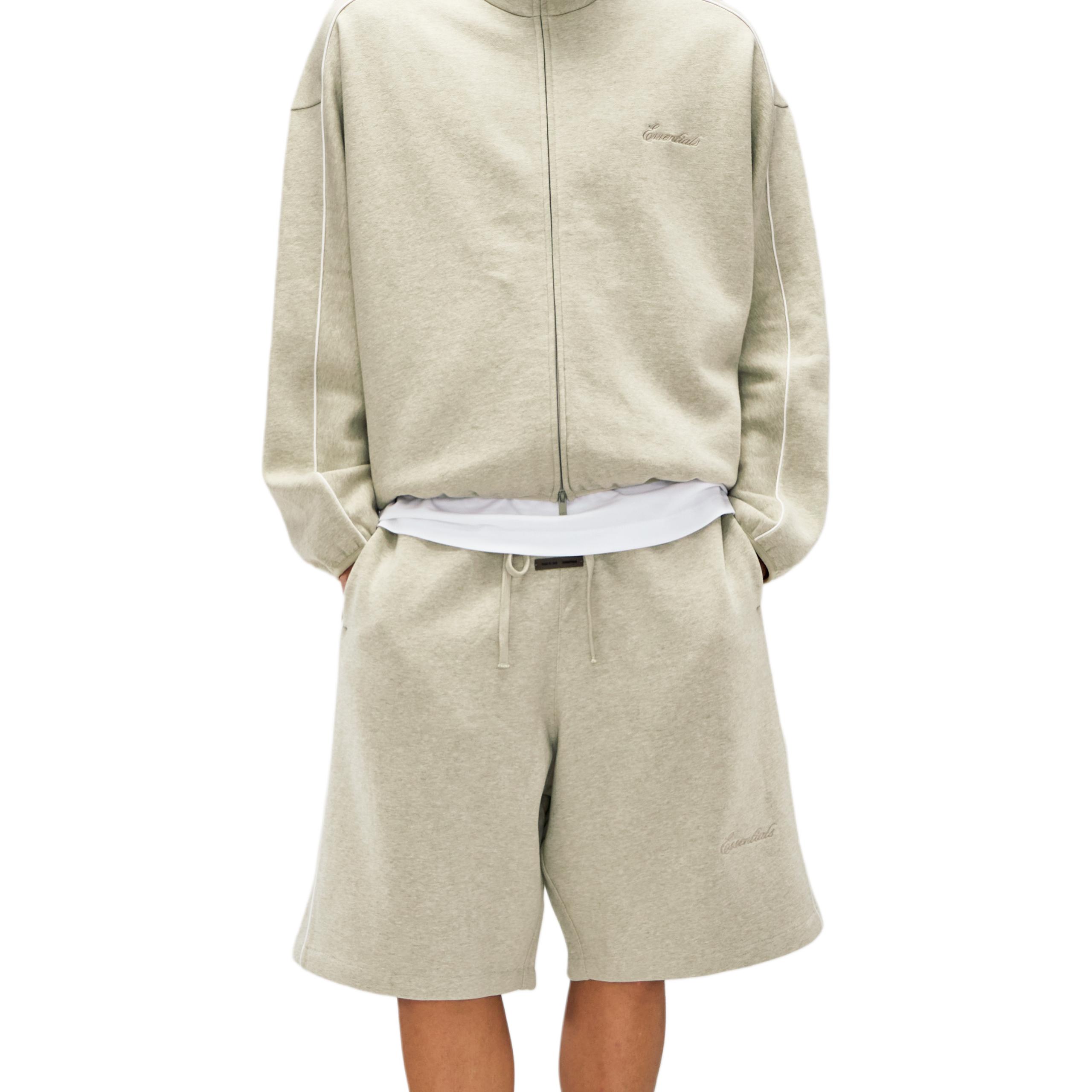 

Fear of God Essentials Basketball Jersey Short Heather Stone Men Bottoms Tan 160SP254612F S