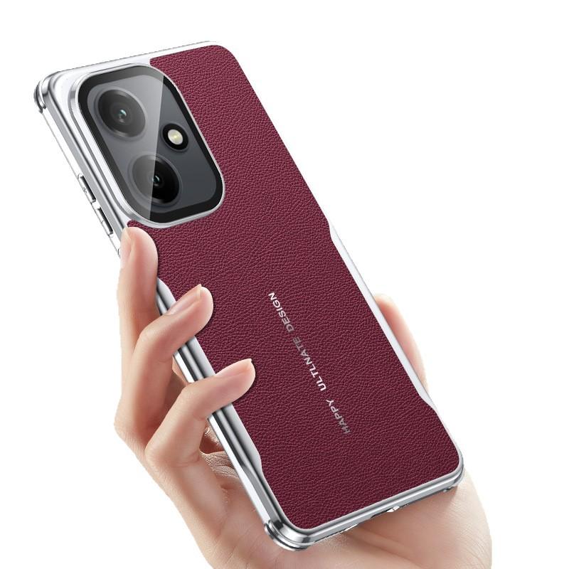 Applicable To Honor 111pro Mobile Phone Case Plain Leather Lens Holder Honor 111 All-inclusive Anti-drop New Protective Cover Tide