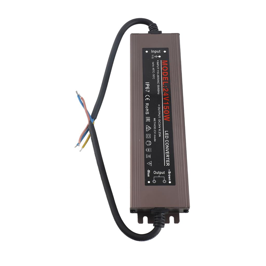 IP67 LED Driver Switch Power Supply Transformer Adapter Constant Voltage Output for LED Strip Light Outdoor Lightbox