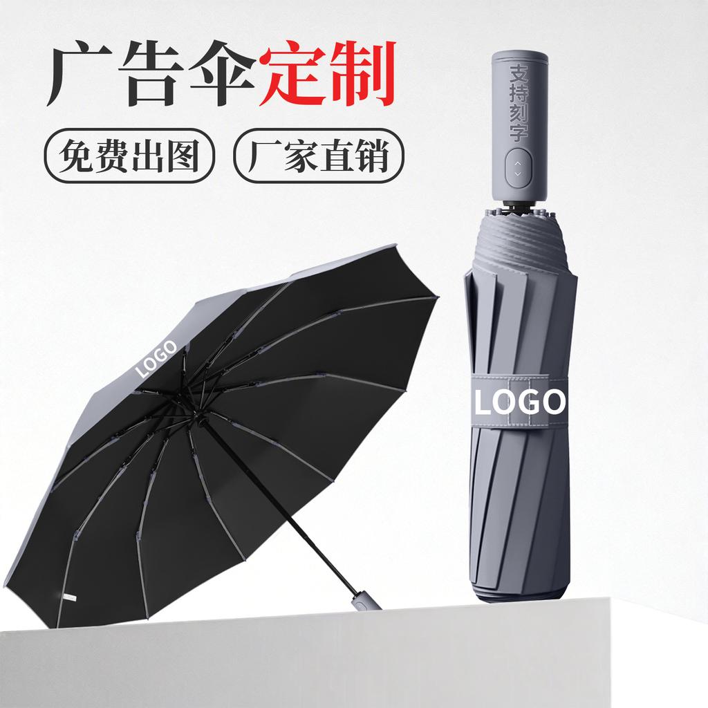 Umbrella, automatic umbrella, weather and rain, women's folding sunshade and sunscreen, large wholesale batch, thickened and enlarged hot-selling
