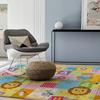 Double Sided Foldable Children's Play Mat Waterproof Non Slip Cartoon Pattern Crawling Mat Indoor Activity Foam Flooring