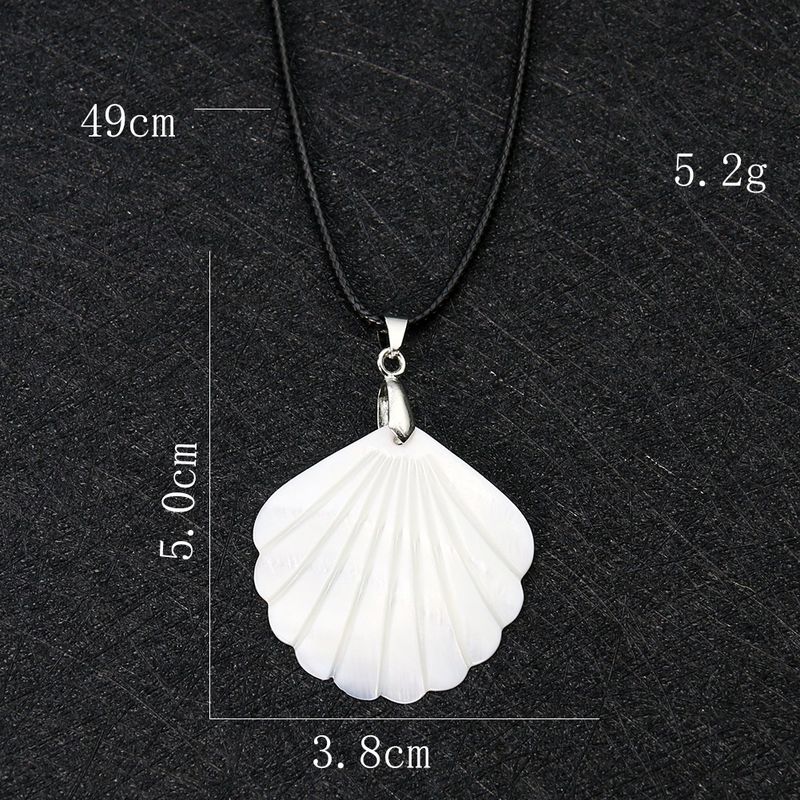 

Океанский стиль Натуральная ключичная цепочка Креативная личность Ракушка Milky White-with lanyard (small)