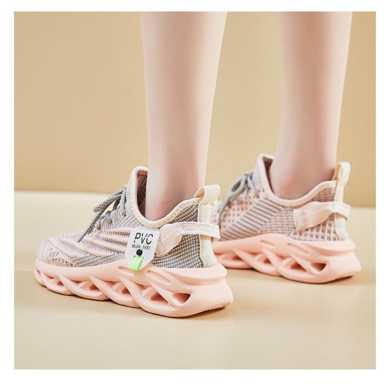 Breathable Sports Shoes for Women In Summer New Soft Soled Lightweight Non Slip Thick Soled Running Shoes Slimming and Shock-absorbing Coconut Shoes
