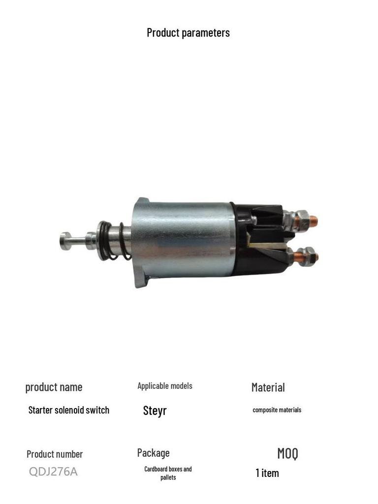Premium Starter Solenoid Switch QDJ276A for Steyr Truck Parts