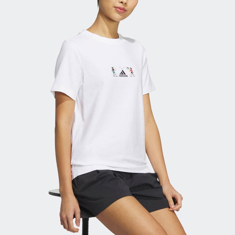 Adidas X Seebin SS23 Graphic Logo Tee Regular Sleeve Round Neck Short Sleeve T-Shirt Women Tops White Light-Grey HY2861