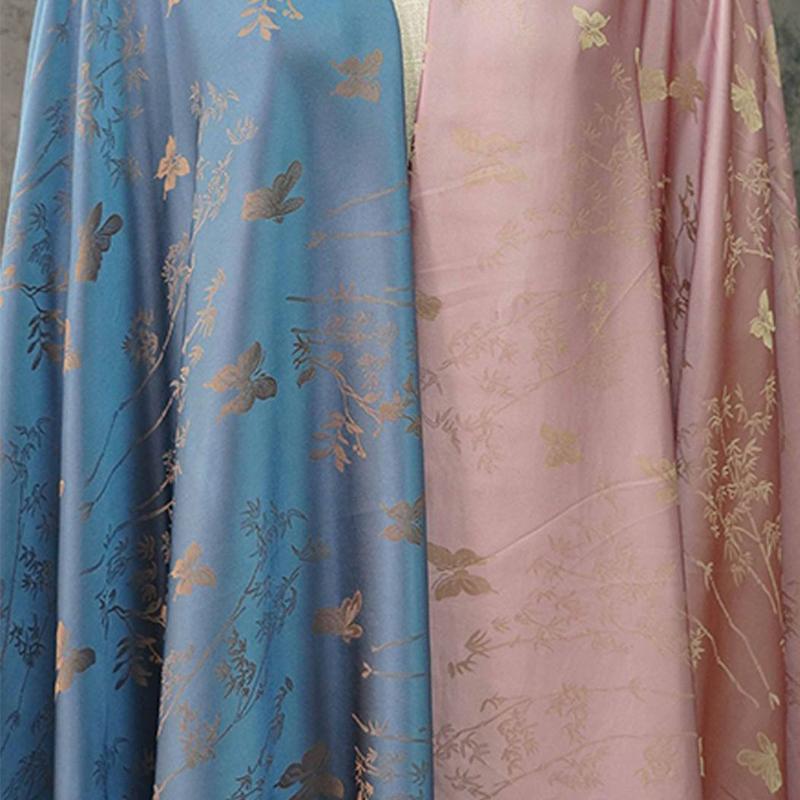 1M Butterfly Jacquard Satin Fabric For Sewing Chinese Hanfu Dress Cheongsam Bag Pillowcase Apparel Material Brocade Fabric