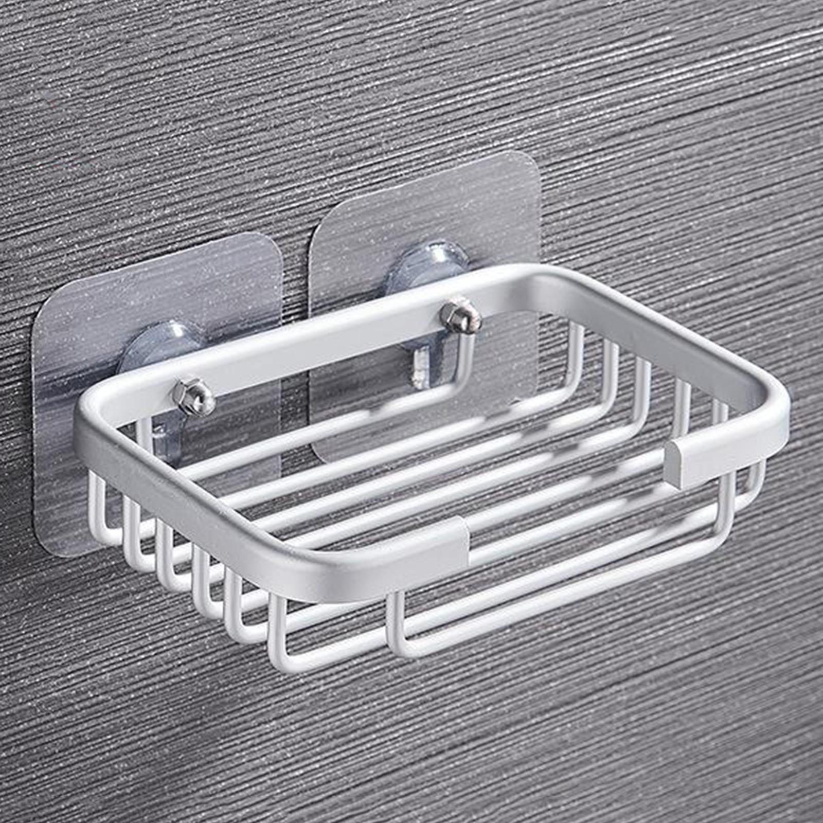 Durable Bathroom Kitchen Wall Mounted Bracket Suction Shelf Aluminum