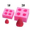 Strawberry-Shaped 3D Silicone Mold for Fondant, Chocolate, Clay, and Resin Crafts