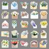 50 Floral Bouquet Stickers: Heart & Flower Designs for Journals, Tablets, Phones, and More
