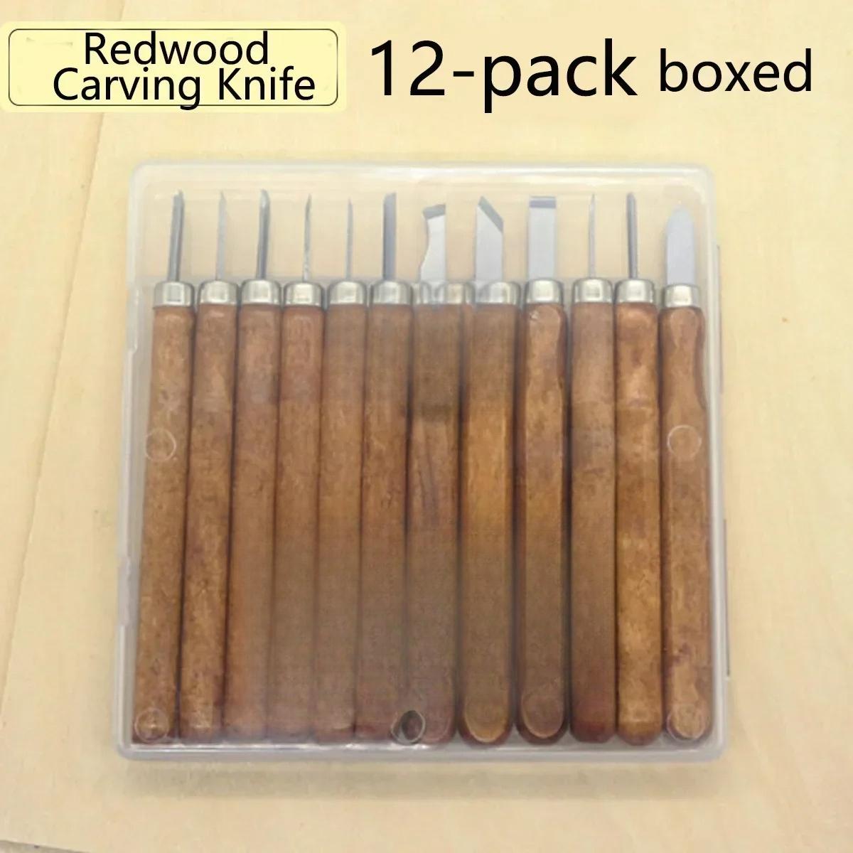 Набор из 12 предметов ножей для резьбы по мягкому дереву, набор художественных ножей для резьбы, подходит для DIY, начинающих и опытных плотников-резчиков