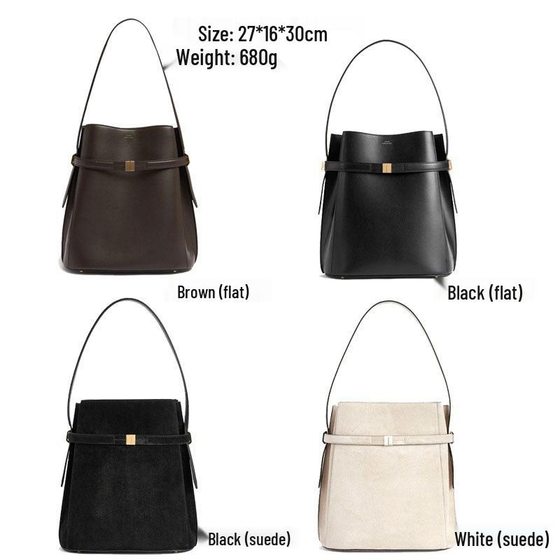 TOTEME Genuine Leather Women's Crossbody and Shoulder Bag - Casual Swedish Design for Commuting
