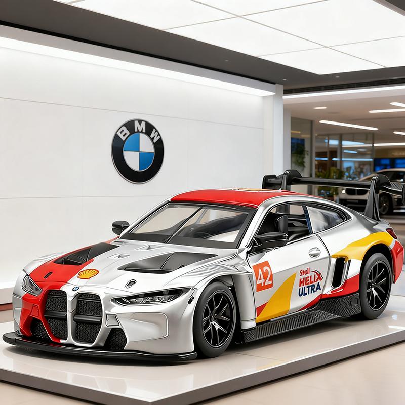

1:44 BMW M4 GT3 Shell Supercar Alloy Car Diecasts & Toy Vehicles Car Model Miniature Scale Model Car For Children белый