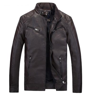 Winter Leather Jacket Men Waterproof Fleece Warm Male Leather Jacket High Quality Coats Motorcycles 