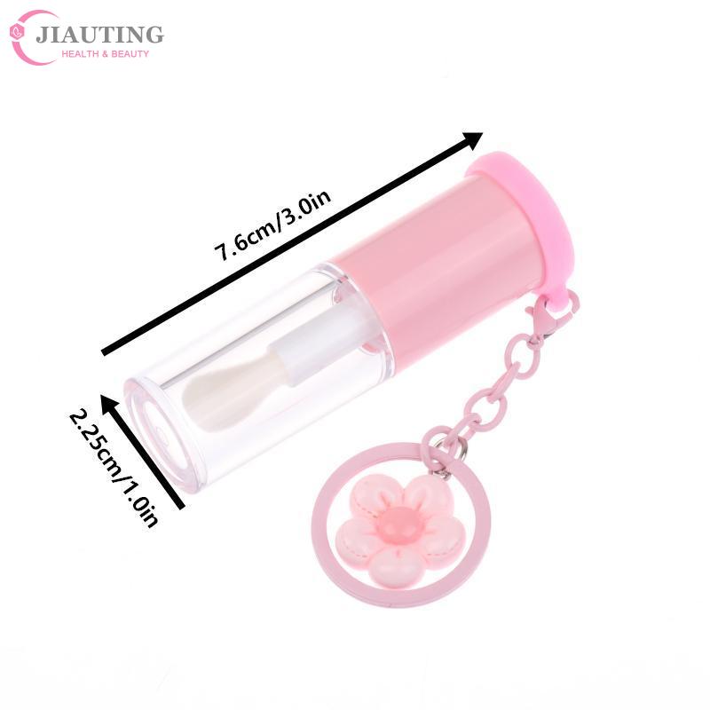 Lip Glaze Bottle With Keychain Big Wand Empty Lipstick Gloss Tube Refillable Liquid Container Bottle Lip Gloss Sample Bottle
