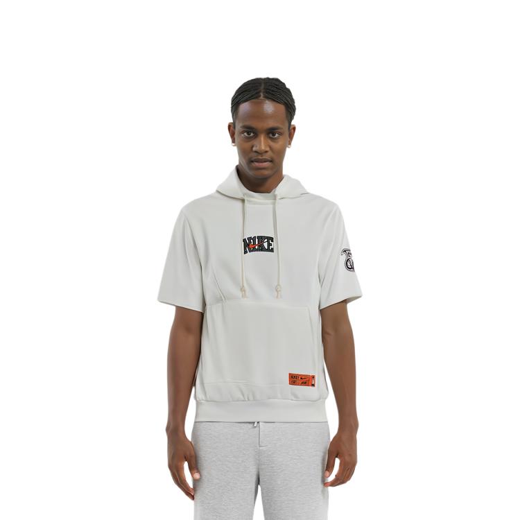 Nike SS23 Standard Issue CHBL Letter Embroidery Quick-Dry Hooded Short Sleeve Sweatshirt Men Sweatshirt Sail HF6152-133