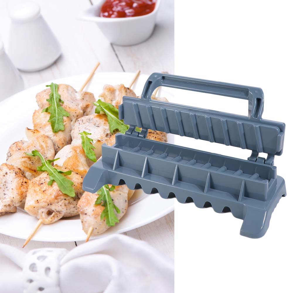 Manual Kebab Maker Reusable BBQ Skewer Maker Convenient Barbecue Meat Skewer Machine  BBQ Tool