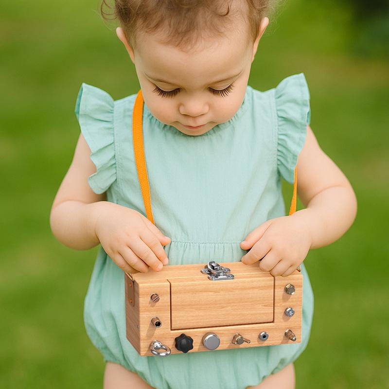 Children's Wooden Montessori Screw & Nut Toolbox Educational Toy