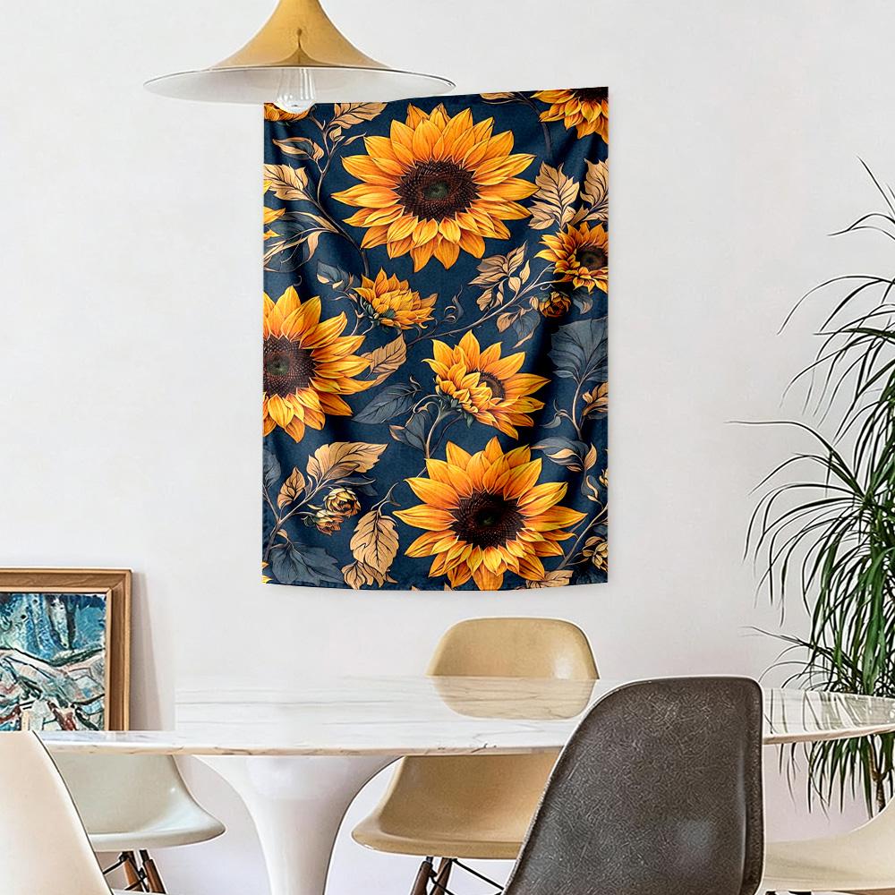 Sunflower Wall Decor Tapestry Art For Pet Memorial Birthdaywedding Party Backdrop Family Gift