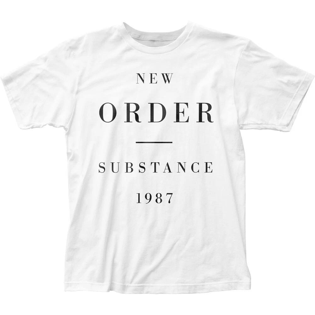 New Order Substance 1987 T Shirt Mens Rock And Roll Music Classic Band Tee White