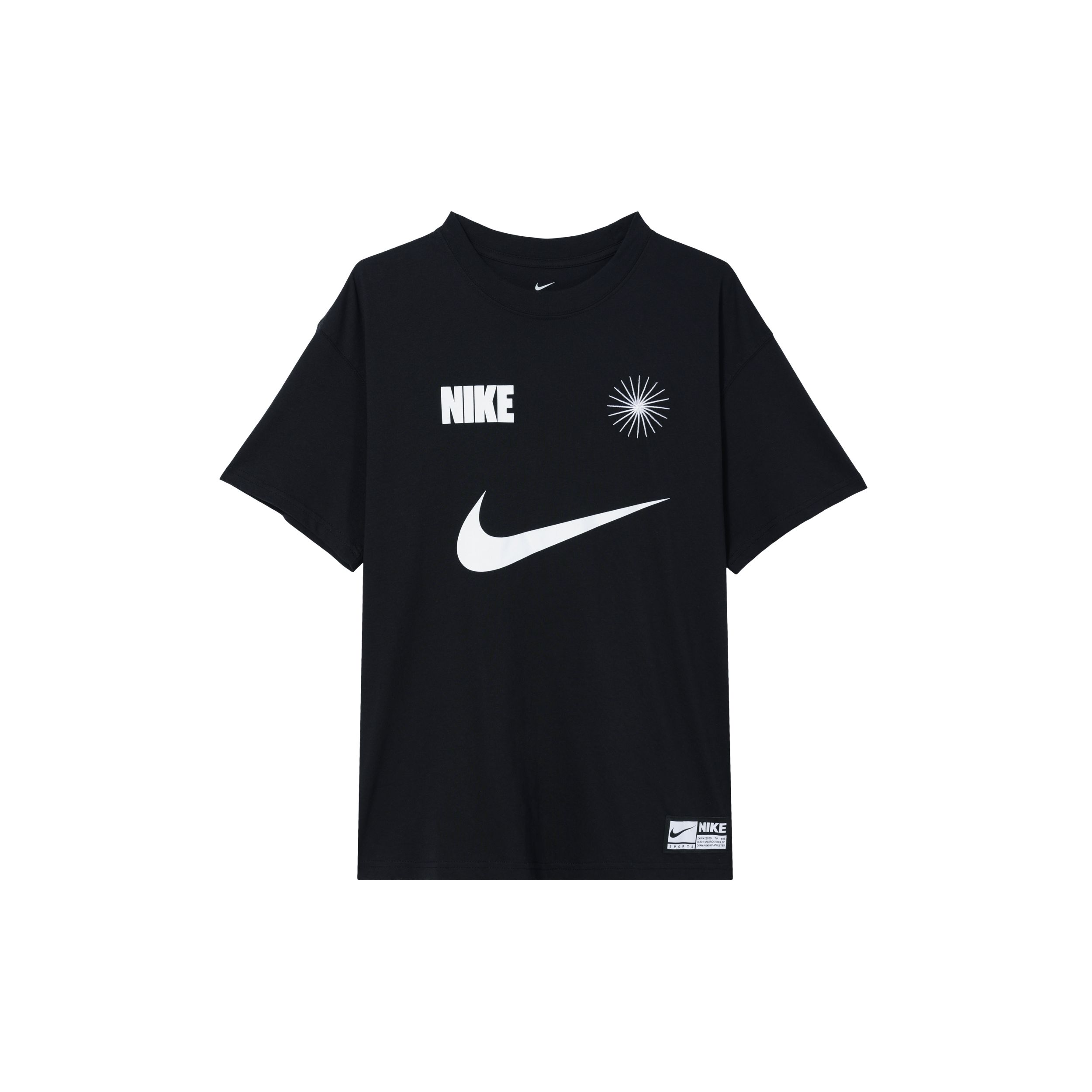 Nike Graphic Print Crew Neck T-Shirt Black Men FJ2307-010 XL