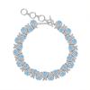 Natural Crystal Stone Jewelry S925 Sterling Silver Bracelet Women's European and American Style Luxury Inlaid with Natural Crystal High-end Design