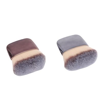 Puder-Rougepinsel Kleiner Make-up-Pinsel Gesichts-Make-up-Pinsel zum Konturieren, Highlighten, Fixierpuder Silber Glänzend Braun