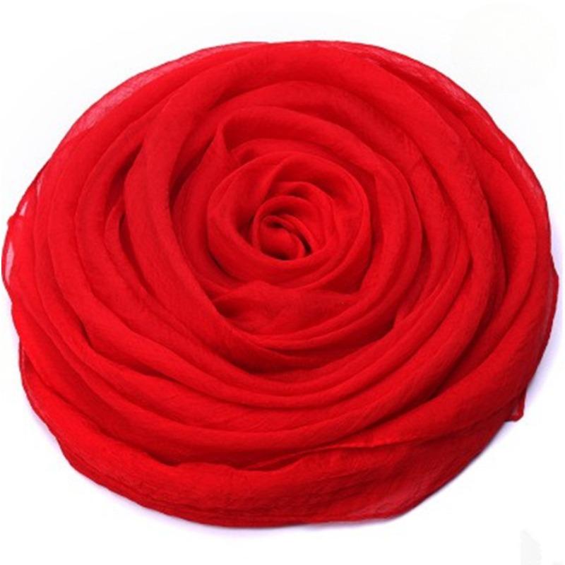 Extra Large Imitation Silk Scarf Solid Color Silk Scarf Seaside Beach Towel Long Spring and Autumn Women's Gauze Scarf Chiffon Scarf Women