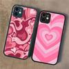 INS Stil Rosa Herz Handyhülle Für IPhone 14 X XR XS 7 8 Plus 11 12 13 Pro MAX 13mini Matt Stoßfeste Hülle