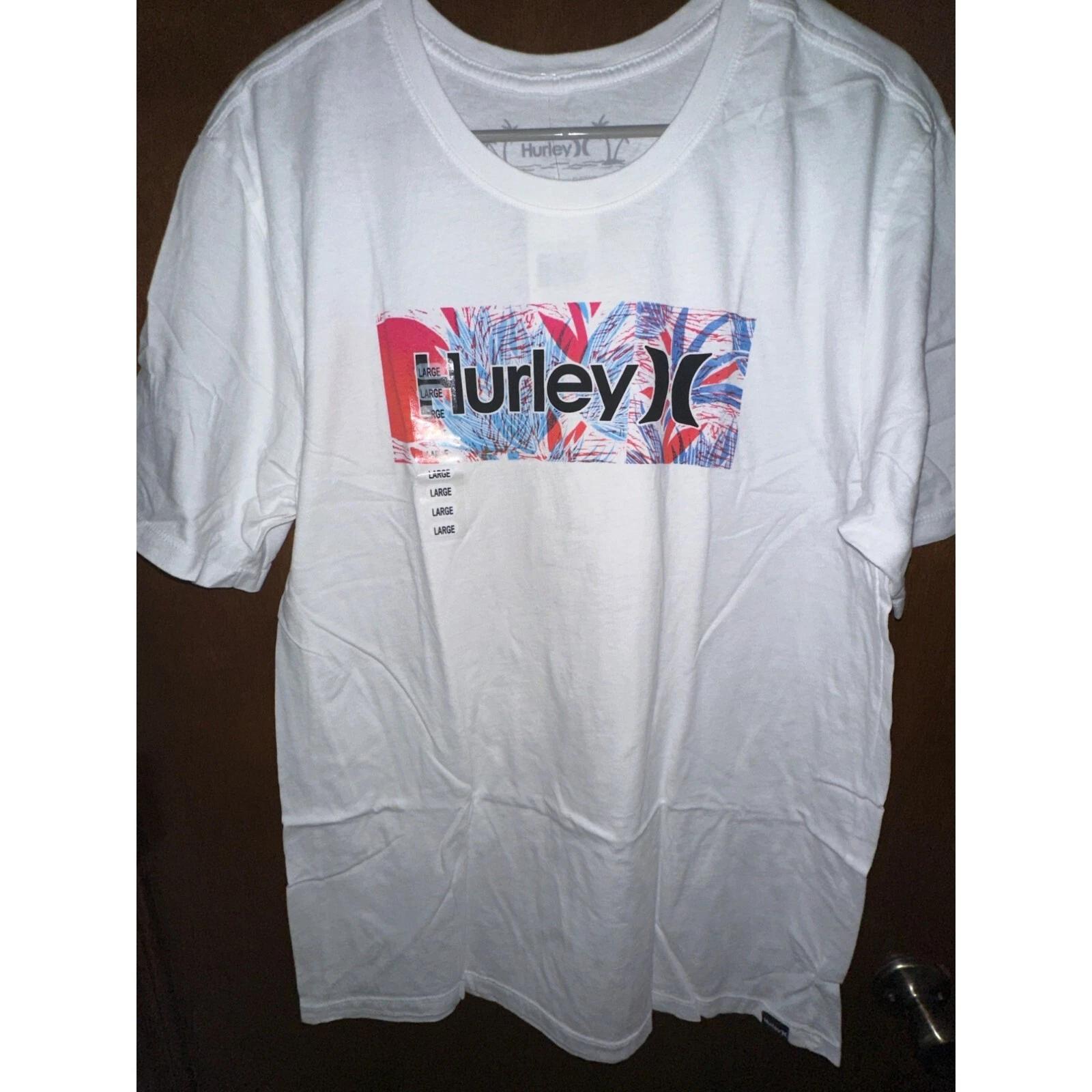 Hurley Mens Floro Boro White T-Shirt, Size M, NWT M