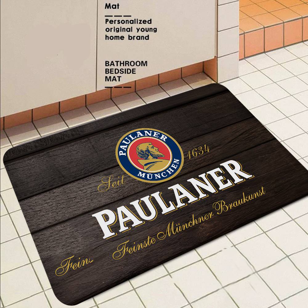 German Beer Paulaners Room Mats Nordic Style Home Doormat Bathroom-Toilet Mats Bedroom Hotel Decor Mat