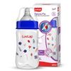 Sticlă de hrănire LuvLap Anti-Colic cu gât larg Natura Flo 250ml Pentru sugari și copii mici Design floral Fără BPA Prindere ușoară