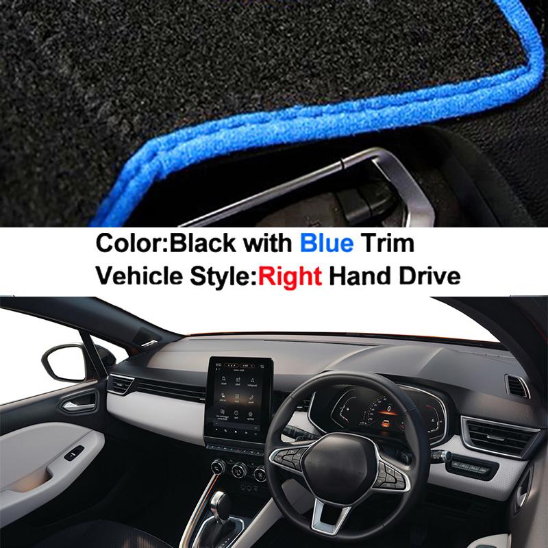 Car Dashboard Cover For Renault Clio 5 2018-2026 2026 2026 2026 Center Console Protector Carpet Dashmat Sun-shade Accessories