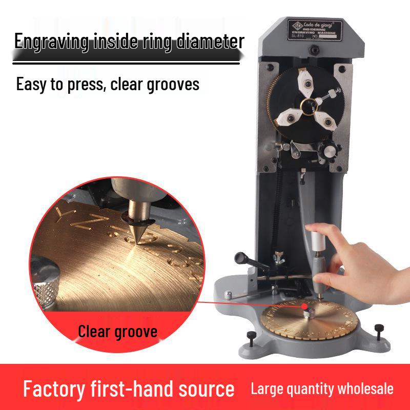 Dual-Sided Ring Engraving Machine for Inner Wall Letters, Numbers & Symbols