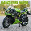 1/12 Kawasaki NIJIA ZX6R Motocykl z lehké slitiny Model autíčka Přední kolo Levé pravé Řízení Zadní kolo Odpružené vozidlo Dárek pro děti