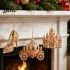 Celebration Tree Trim Christmas Magic Castle Hanging Ornament Acrylic Festive Holiday Decor Pendant for Durable Winter Ornament Home Party