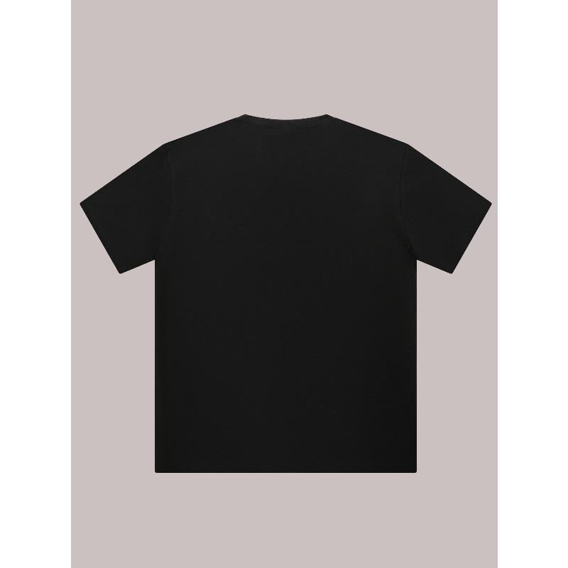 European Size Men's Basic Short-sleeve T-shirt with a Versatile Design Featuring a Heart-shaped Cat Graphic Regular Fit